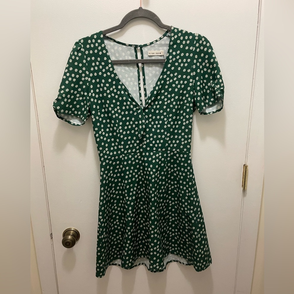Green flower sundress